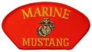 USMC Mustang Red Patch For Cap