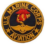 USMC Aviation Blk Red and Gold Patch