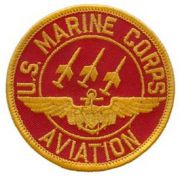 USMC Aviation Red and Gold Patch
