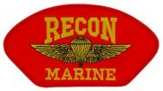 USMC Recon Red Patch For Cap