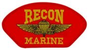 USMC Recon Red Patch For Cap