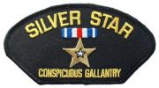 Silver Star Patch For Cap