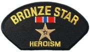 Bronze Star Patch For Cap