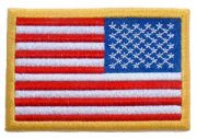 USA Flag Rectangle Gold Right Arm