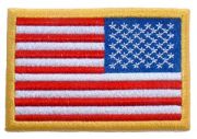 USA Flag Rectangle Gold Right Arm