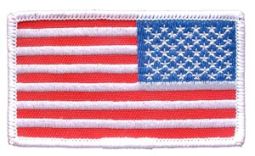 USA Flag Rectangle White Right Arm