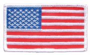 USA Flag Rectangle White Left Arm