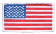 USA Flag Rectangle White Left Arm