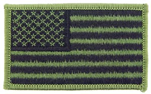 USA Flag Rectangle Subdued Left Arm