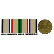 SW Asia Ribbon and Medal Bumper Sticker