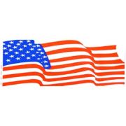USA Wavy Flag Bumper Sticker