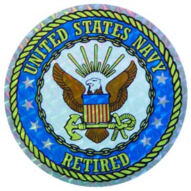 USN Retired Logo Decal