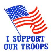 USA Flag I Support Decal
