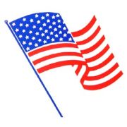 USA Wavy Flag Decal