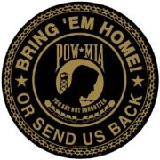 Pow Mia Round Decal