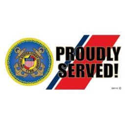 USCG Proudly Served Bumper Sticker