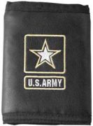 Leather Tri Fold Wallet US Army With Star