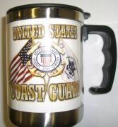 Coast Guard Cross Flags Small  Stainless Steel Mugs