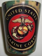 Marine Crest Digi Camo Shot Glass