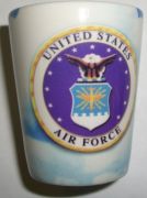 Air Force Crest on Sky Shot Glass