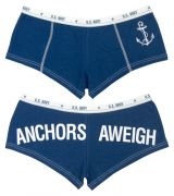 Blue Anchors Aweigh Booty Shorts