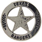 Texas Ranger Police Badge Pin Nickel