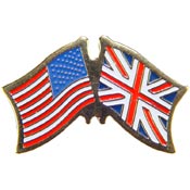 USA / Great Britain Cross Flag Pin