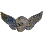 Death Skull Wings Pin