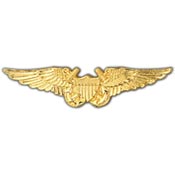 USN Flight Officer Wing Pin Gold
