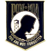 POW/MIA You're Not Bk Pin