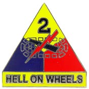 Army 2nd Armored Division Pin Hell on Wheels