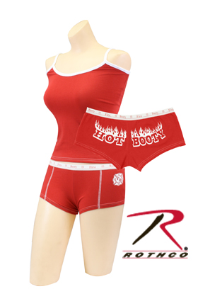 Red Tank Top Matches Hot Booty Shorts