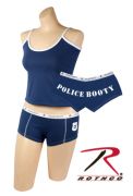 Ladies Navy Blue Tank Top Matches Police Booty Shorts