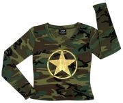 Womens LS Foil Star T-Shirt