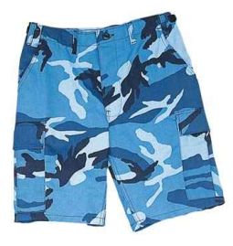 Blue Camo BDU Shorts