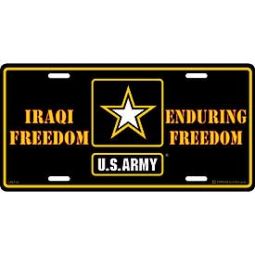 Plate Army Iraq Enduring Freedom