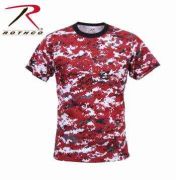 Digital Red Camo T Shirt