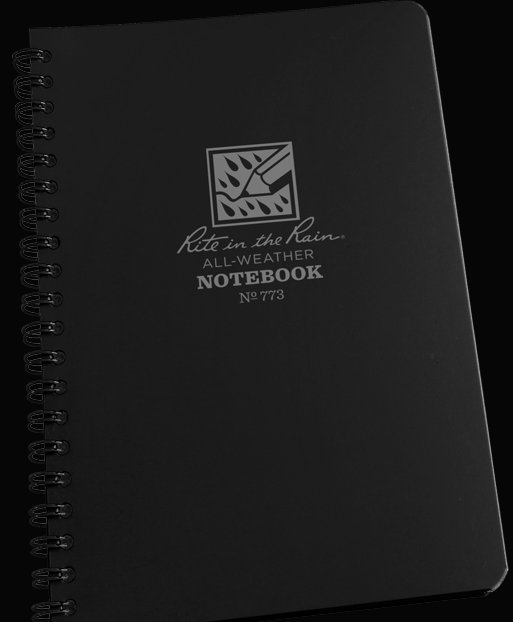 Side Spiral Black Notebook