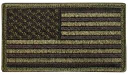 Subdued Olive/Black Flag w/Velcro