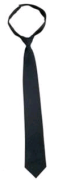 18" Black Hook & Loop Necktie