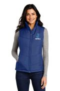 Ladies Puffy Vest w/ Jesuit Football Logo
