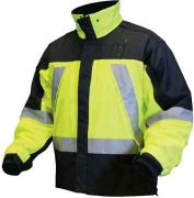 Hi-Vis Supershell Jacket W/ Gore-Tex Color: Dark Navy With Hi-Vis Yellow