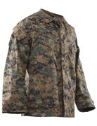 Digital Camo Uniform shirt mens long sleeve (6.5 oz 65/35 Polyester/Cotton Twill)