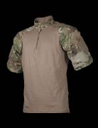 1/4 zip combat shirt mens short sleeve (6.5 oz 65/35 poly cotton)