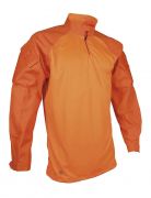 1/4 zip combat shirt mens long sleeve (100% poly body, 65/35 poly cotton sleeves)