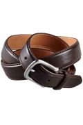 Edwards Leather Dress Belt With Nickle Brushed Buckle - Bp01