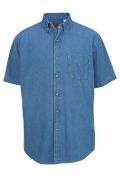 Edwards Denim Midweight Short Sleeve Shirt - 1013