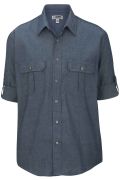 Men's Chambray Roll Up Sleeve Shirt