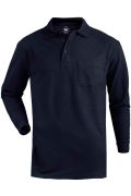 Blended Pique Long Sleeve Polo With Pocket