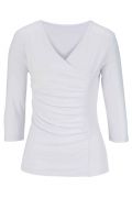 Ladies' 3/4 Sleeve Crossover Knit Top